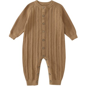 
Baby knitted sweater jumpsuit, spring and autumn, small month-old children's outing clothes, men's and women's sweaters, baby spring clothes