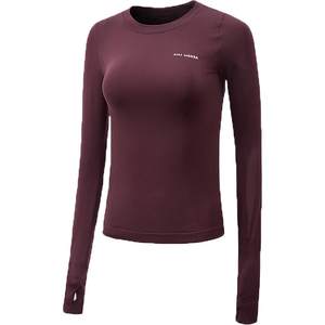 Lanwan outdoor tight fitness clothing women's elastic sports top bottom shirt T -shirt, yoga clothing running long sleeves autumn and winter
