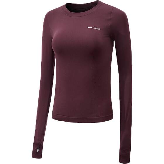Lanwan outdoor tight fitness clothing women's elastic sports top bottom shirt T -shirt, yoga clothing running long sleeves autumn and winter
