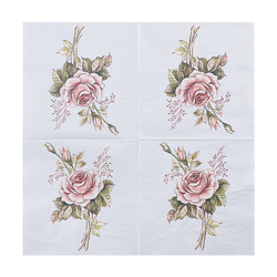 Printed Napkin Hotel Wedding Table Western Restaurant Cafe Mouth Cloth Retro Rose Pattern Color Paper Napkin