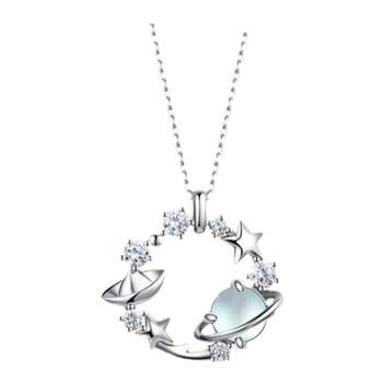 Fan Qi blue glazed stone 925 silver giving girlfriend gift