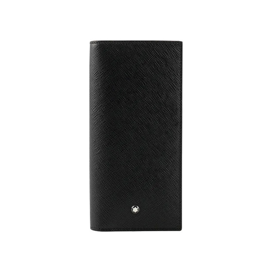 
[Self-operated] Montblanc/Montblanc men's wallet classic bifold opening and closing black cowhide wallet card holder