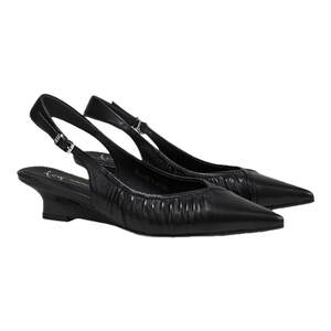 
Fed Fashion Sandals Summer New Women's Shoes Black Short Shoes Wrinkled Leather Sandals Women's S0403-ZC662