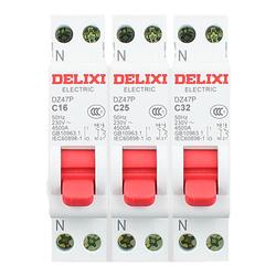 Delixi Double-input Double-out Circuit Breaker Open Dpn Single-pole Two-wire Household Air Switch Short Circuit Overload Protection