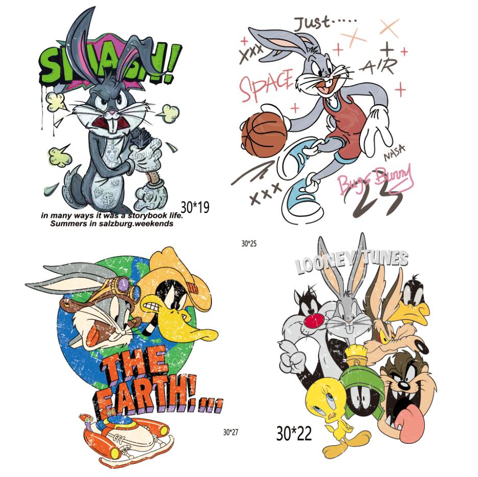 Fashion brand personality Bugs Bunny spot offset heat transfer heat transfer stickers clothing accessories iron film