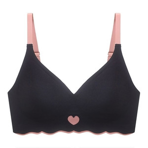 
One-piece seamless bra, no rims, thin style, push-up, side breasts, comfortable girly sweet underwear, women's summer thin style