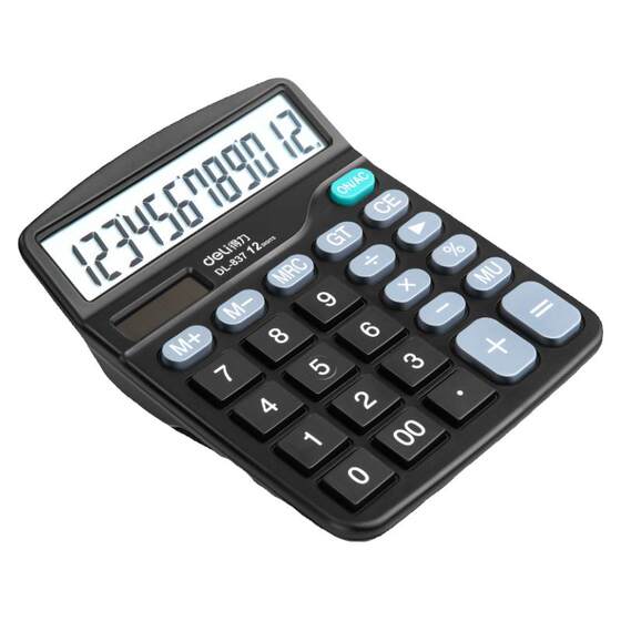 Deli 837 calculator office accounting for accounting for solar students with voice university financial trumpet portable portable dual -power commercial computing machine stationery office supplies large -scale