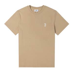 
[Self-operated] MLB men's and women's beige simple sports short-sleeved outdoor casual simple T-shirt 3ATSB0153