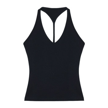 
pusumede slack vibe V-neck suspender vest for women in summer wear sexy hot girl I-length backless sleeveless top