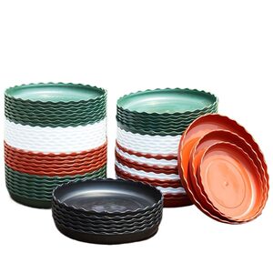 Flower pot tray base household large plastic flower tray bottom bottom flower box bottom green plant pot garlic pot pot tray
