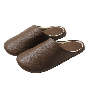 
Japanese PU leather waterproof and anti-slip patch silent home shoes