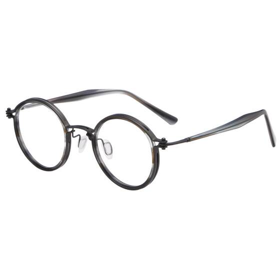 Pure titanium retro box box myopia glasses frame men's models can be used for digital lens designer handmade big face eyes