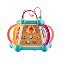 Baby Toy Hand Drum, Children's Drum, Hexahedral Puzzle, Multi-functional, 6-month-old Baby Early Education, 0-1 Years Old