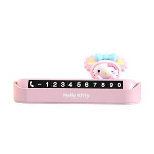 
hellokitty temporary parking number plate car moving phone ornaments creative cartoon moving license plate in the car