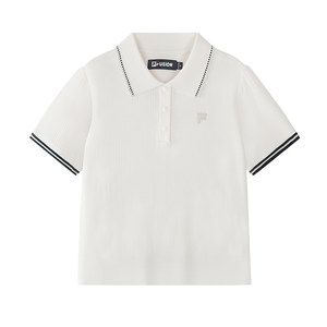 
Zhang Hao's same series FILA FUSION Fila trendy brand women's knitted shirt 2026 summer new short-sleeved top