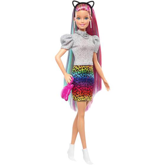 
[Only operated] Barbie: Hair doll girl princess play house toys can be replaced and knitted for date gift