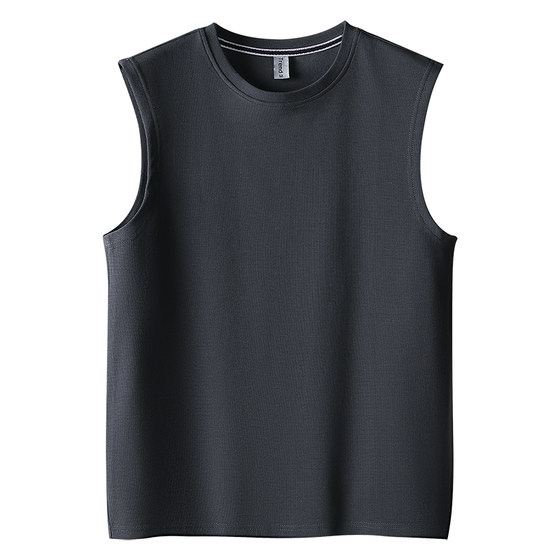 
Heavy cotton summer trendy loose vest men's vest short-sleeved sports fitness basketball beach sleeveless men's T-shirt