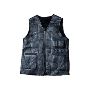
Russian style genuine fur one-piece vest for men in winter, middle-aged and elderly vests, warm vests, wool vests