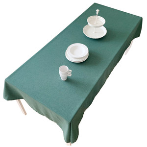 Waterproof oil -proof cotton -free cotton linen table fabric table of pure color linen linolen northern European luxury thick Chinese table cloth cloth