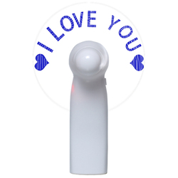 Creative Confession Small Fan Led Luminous Toy Flashing Words Diy Custom Handheld Charging Fan Advertising Logo Support
