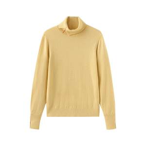 
New cardigan for spring, bamboo, autumn and winter, women's base shirt, versatile basic solid color pullover sweater, turtleneck women's pullover