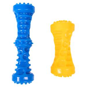 
Papa Wang Dog Toy Sounding Dumbbell Rubber Teething Resistant Bite Teddy Golden Retriever Large Dog Puppy Pet Supplies