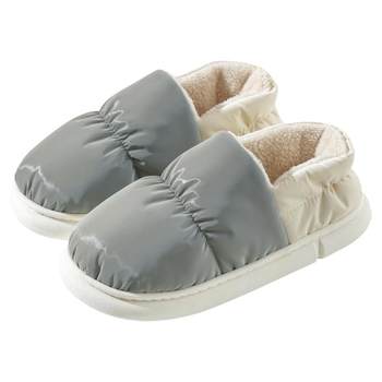 
Cotton slippers non-slip waterproof indoor home bag heel warm
