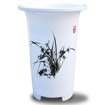 Plastic orchid white black imitation ceramics
