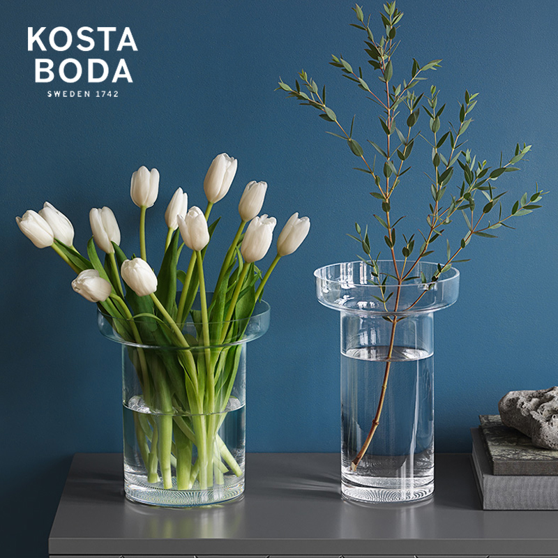 KOSTA BODA进口水晶玻璃 LIMELIGHT透明花瓶欧式简约客厅插花摆件