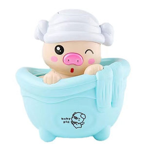 
Baby playing in the bathroom bath pig shower pig baby rain cloud sprinkling swimming pool bathtub bathtub toys
