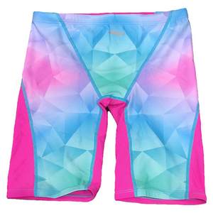 Haosha male five -point professional training competition swimming trunks rose red dark blue black light blue children and adults
