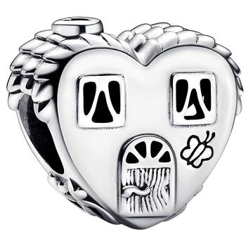 
Pandora Pandora Outlet Happy Heart Charm 925 Silver Female Cute and Exquisite