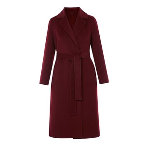 Lance/Langzi 2024 winter new pure wool double -sided woolen coat mid -length commute, warm retro outer patch female
