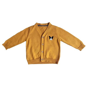 
Children's clothing autumn cartoon puppy sun protection clothes cotton thread sweater baby boy knitted sweater cardigan coat baby top