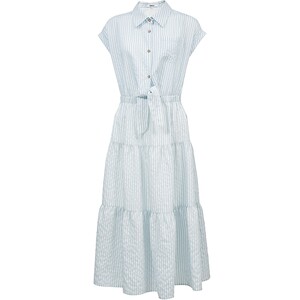 
ONLY2026 summer new style cuffs hollow skirt knotted fake two-piece shirt cake dress for women