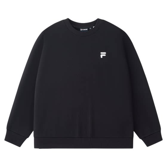
FILA FUSION Fila trendy brand round neck sports sweatshirt for women 2025 autumn new velvet pullover top for men