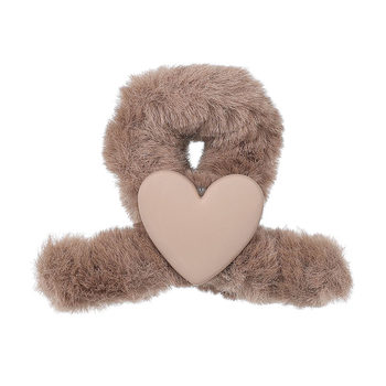 Medium size women's autumn and winter plush hair clip for small volume hair