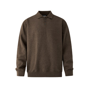 
MRCYC Old Money Style Lapel Pullover Sweater Men's Winter Warm Knitted Sweater Korean Commuting Style Versatile Top