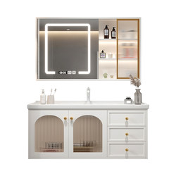 Installation of large storage space package for ceramic integrated basin