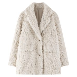 
Eleven stones, the daughter is back! Environmentally friendly imitation fur fur coat for women, small winter mid-length loose jacket