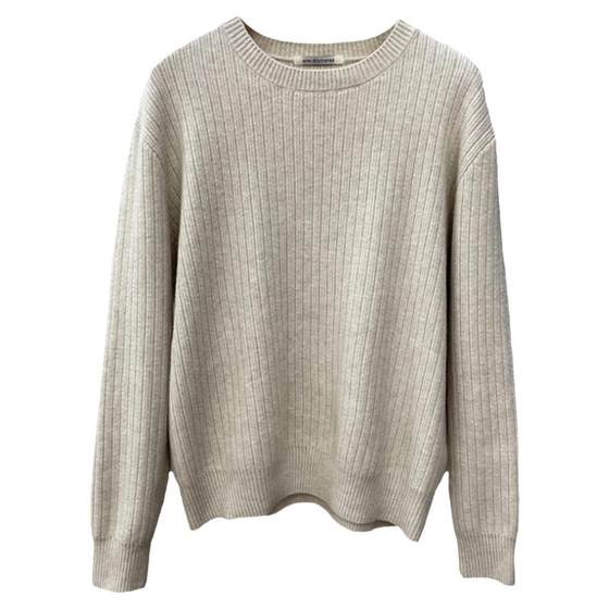 Winter new product ju soft, soft, soft, white, 5 -color round neck sweater, sweater thick solid pullback bottom shirt