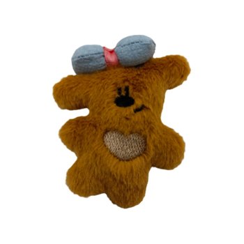 
Plush bear Korean style cute bow hairpin 2025 autumn and winter new style bangs broken hair duckbill clip bb clip headwear