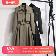 Large size women's spring and autumn chubby mm high-end dress