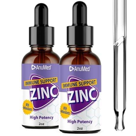 Anumed - Natural Zinc Gluconate 15mg Liquid Drops. Promot