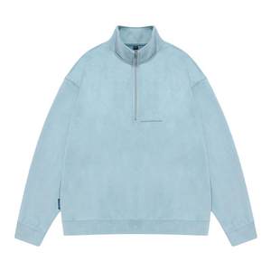 
BJHG reckless half-zip POLO shirt sweatshirt for men winter warm long-sleeved T-shirt liner couple sweatshirt for women