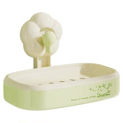 Suction cup flower soap dish wall-mounted punch-free storage