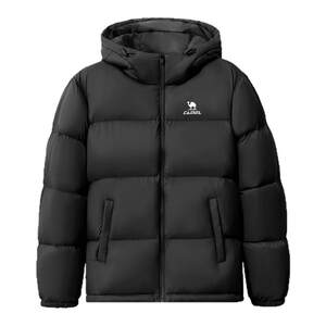 
Camel stove down jacket for women in winter duck down windproof hooded plus velvet warm water-splashing sports bread jacket jacket