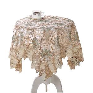 European -style mesh tablecloth coffee table household fabric minimalist rectangular covered towel embroidery lace dining table small round tablecloth