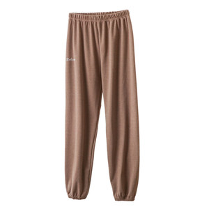 Autumn and winter double -sided virtue foot leisure pants female loose and thick warm pants home pajamas wears warm Haron pants