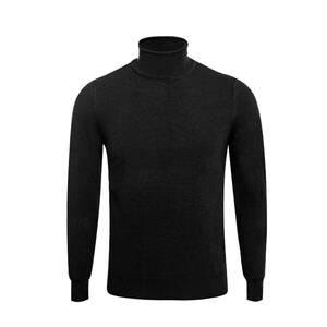 Cultum high -necked sweater men's high -level sensor coating knitted woven wool sweater slim thin bottom shirt